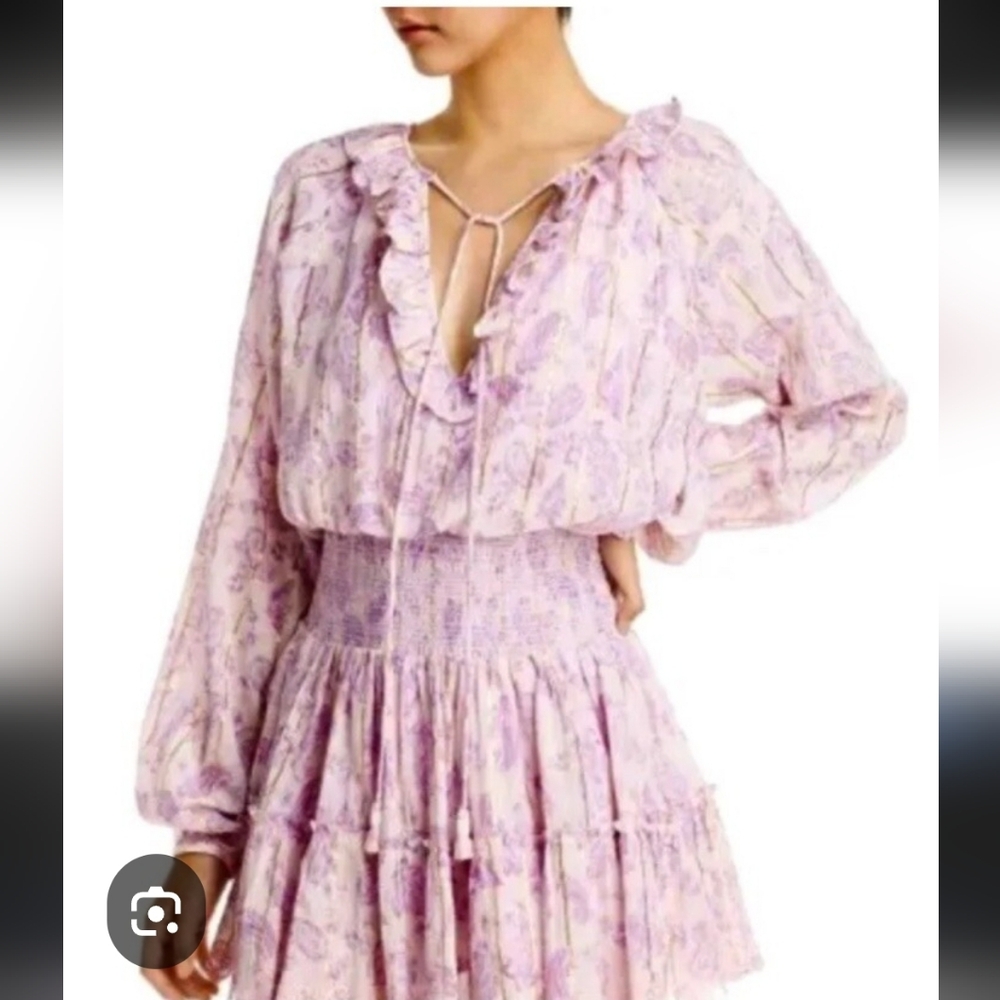 House Of Harlow 1960 Ajay Ruffle Mini Dress Size Large